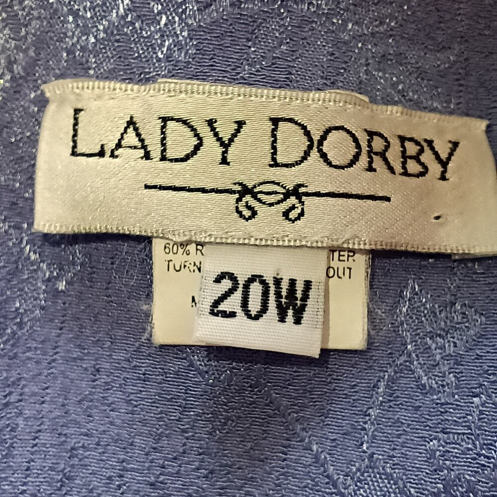 LADY DORBY Women's Vintage  Two Piece Set  Maxi Dress Jacket 2XL Rayon Formal - Picture 7 of 8